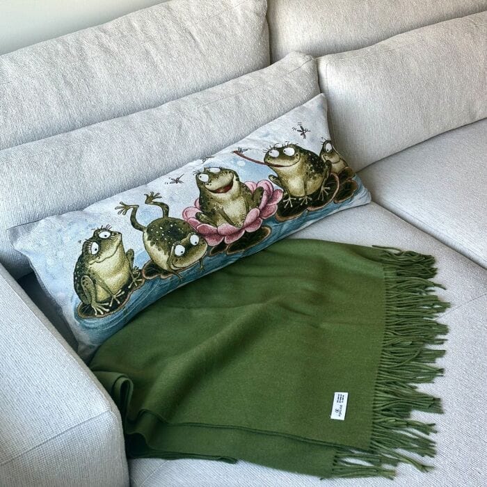 Frogs Tapestry Throw Pillow