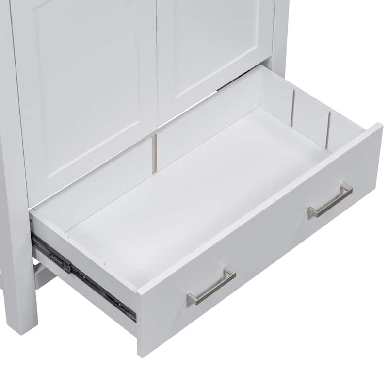 Roomfitters 30" Bathroom Vanity with Undermount Sink, Solid Wood Frame, 2 Soft-Close Doors and Drawer