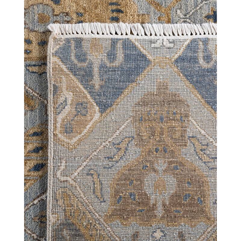 Ikat One-of-a-Kind Hand-Knotted Area Rug - Gray, 9' 1" x 11' 10" - 9' 1" x 11' 10"