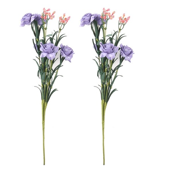 Bride Wedding Foam Artificial Rose Flower Photo Prop Handheld Bouquet Purple 2pcs