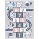 preview thumbnail 10 of 28, SAFAVIEH Kids Playhouse Machine Washable Slip Resistant Arendine Hopscotch Area Rug 3'3" x 5'3" - Grey/Pink