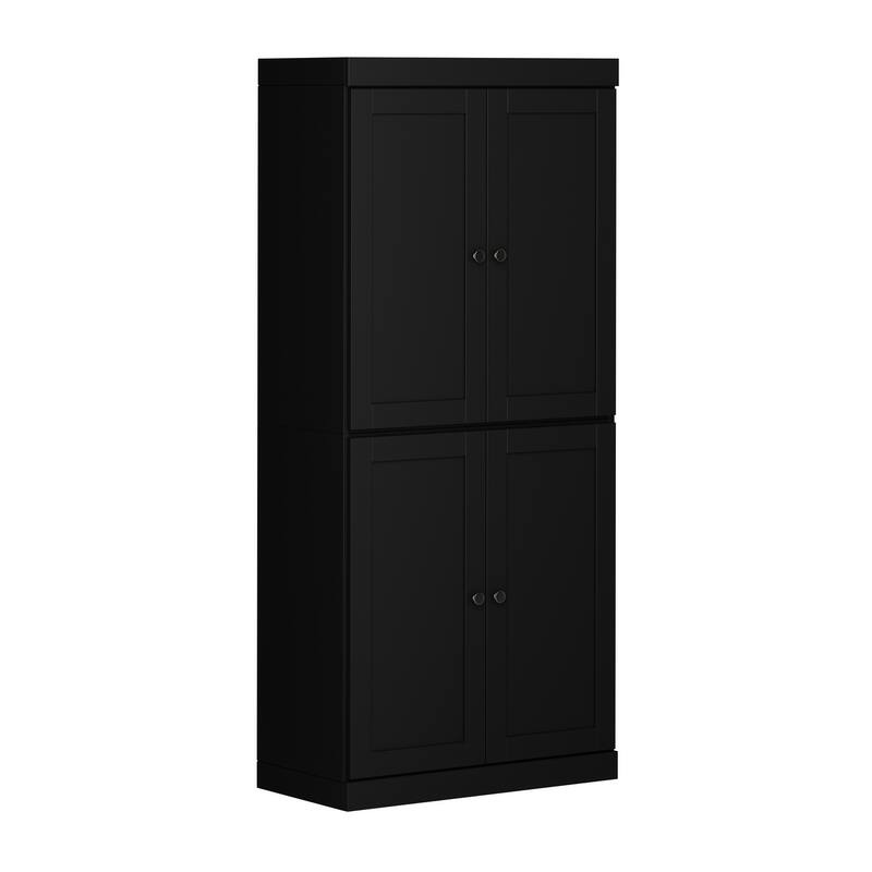 Palace Imports 100% Solid Wood 32" Pantry Cabinet with Shaker Doors and Adjustable Shelves