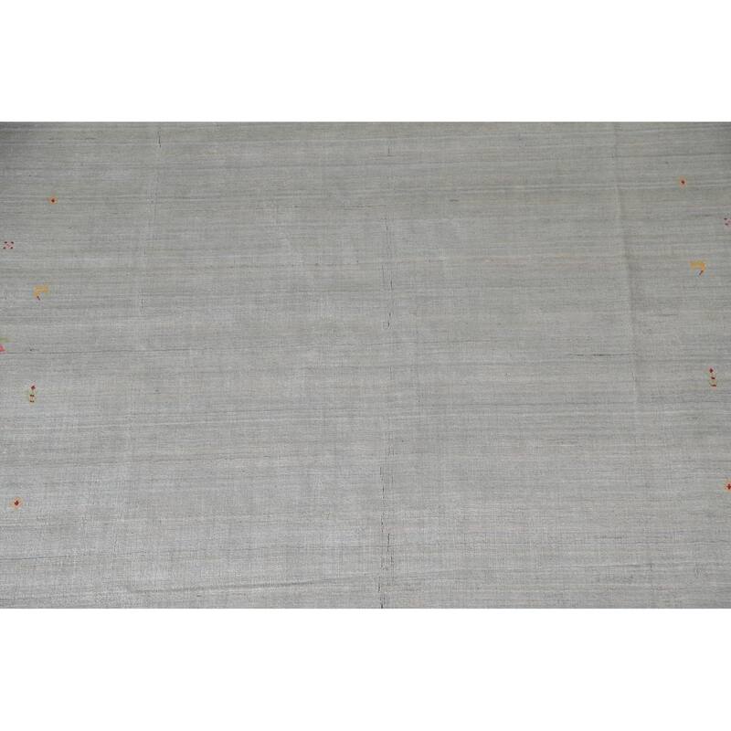 Indian Gabbeh Area Rug Handmade Wool Carpet - 8'1"x 9'9"