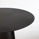 preview thumbnail 3 of 5, Mid Century Modern Metal Single Round Coffee Table -Black 23.6"W