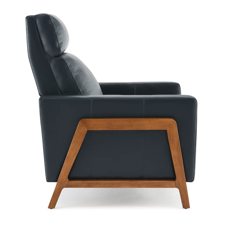 Roland Top Grain Leather Push Back Recliner by Greyson Living