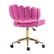 preview thumbnail 117 of 118, Velvet Home Office Desk Chair, Height Adjustable Task Chair, Armless Single Chair with Wheels, 360° Swivel Vanity Chair - N/A