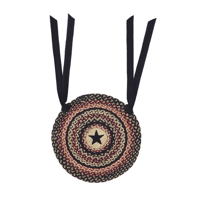 Colonial Star Jute Chair Pad Applique Star