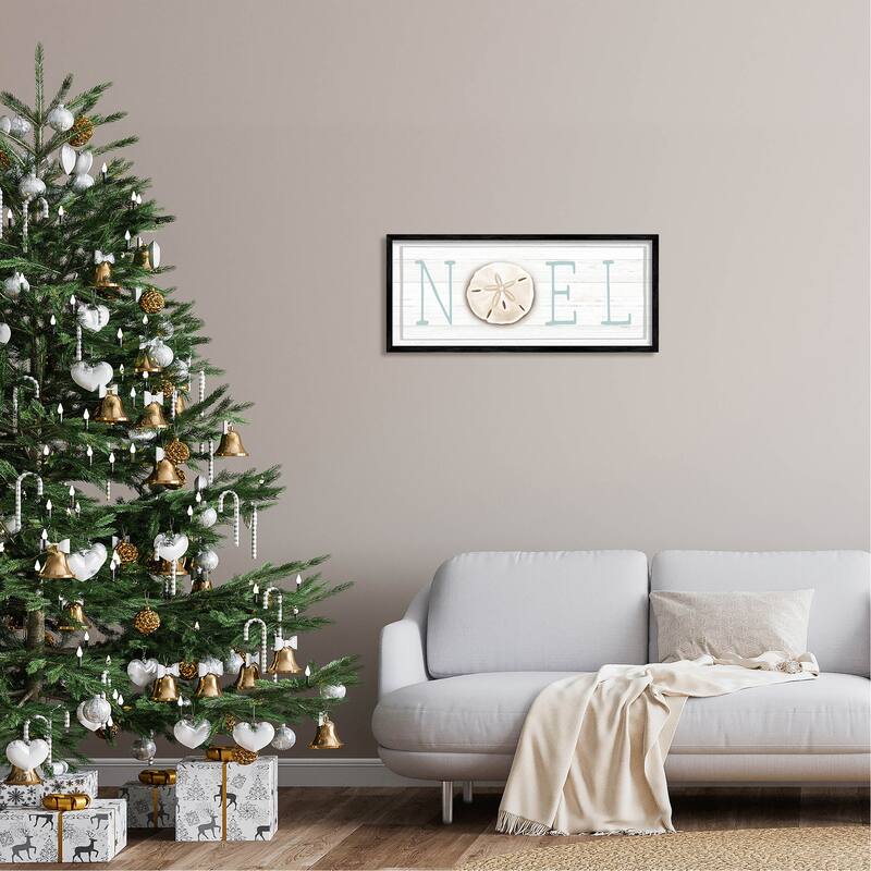 Stupell Noel Holiday Sand Dollar Sign Framed Giclee Art, Design by Elizabeth Tyndall