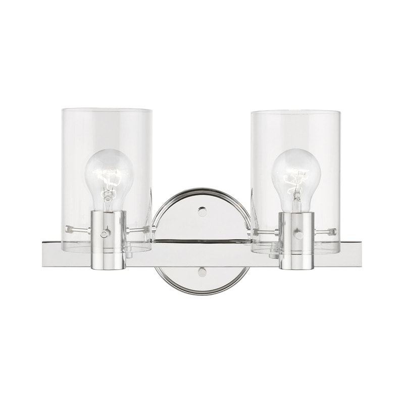 Livex Lighting 2-light Polished Chrome Vanity Sconce, 17232-05 - 14.5" W 8.5" H 6.5" EXT