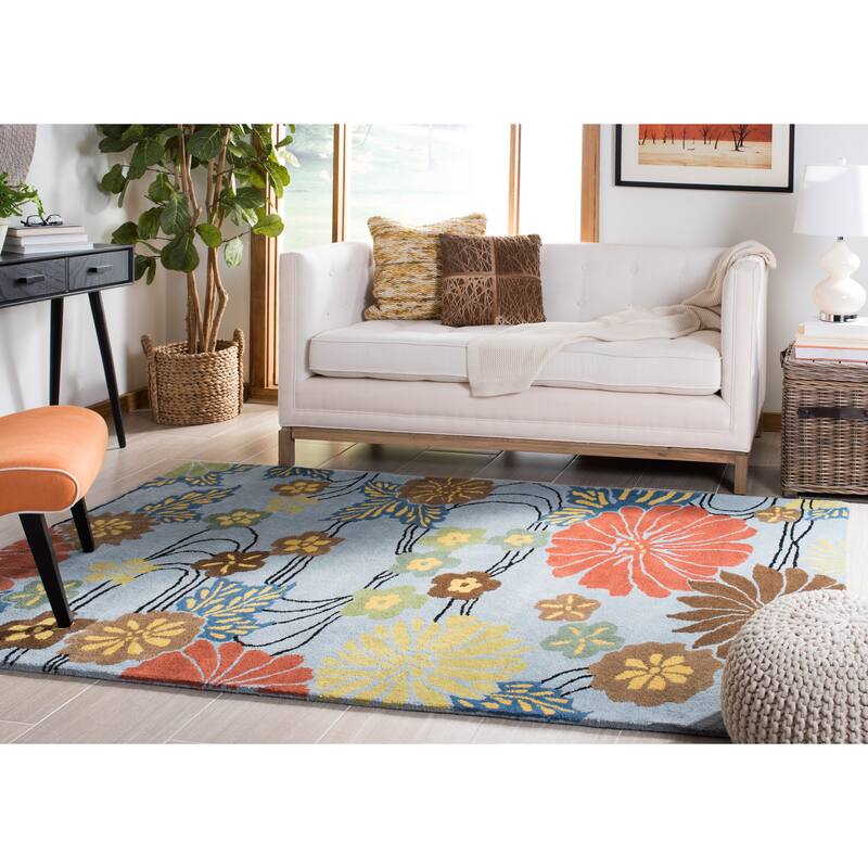 SAFAVIEH Handmade Soho Tess Floral N.Z. Wool Rug