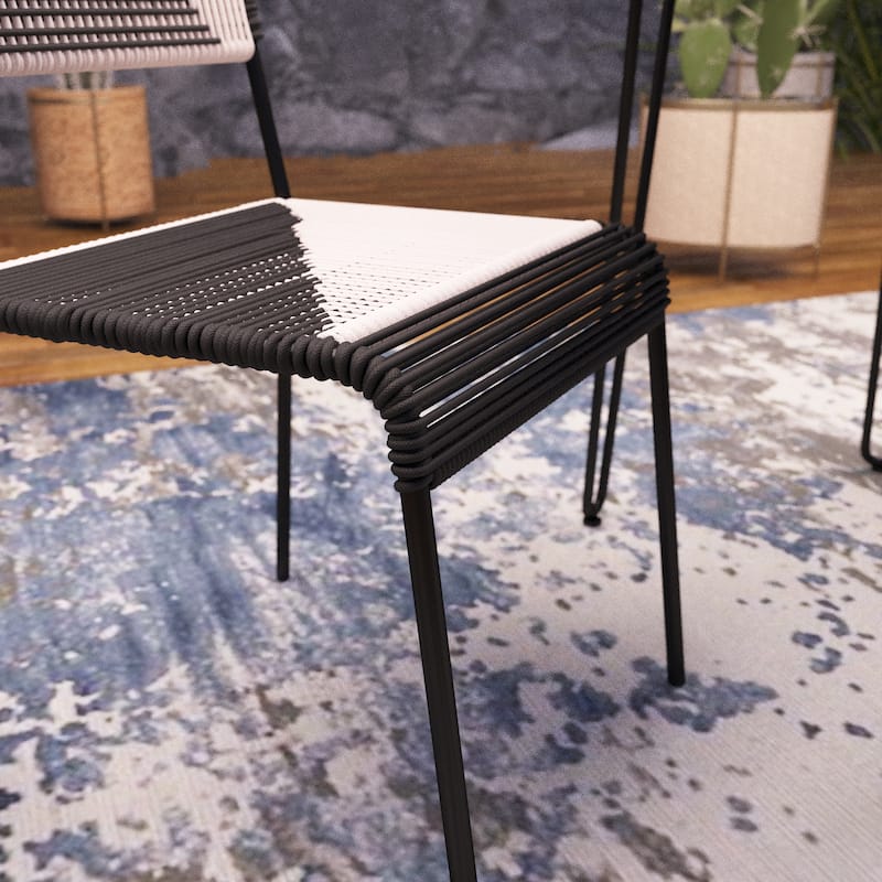 SEI Furniture Watkins Woven Stackable Patio Chairs (Set of 2)