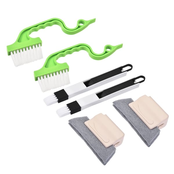 6Pcs Groove Gap Cleaning Tools Brush Kit for Window Track Kitchen Door -  Beige, Green, Black, White - Bed Bath & Beyond - 35516009