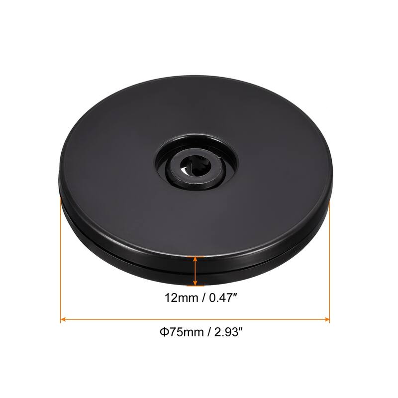 Rotating Swivel Stand with Steel Ball Lazy Susan Base Turntable 4Pcs - Black - 3inch