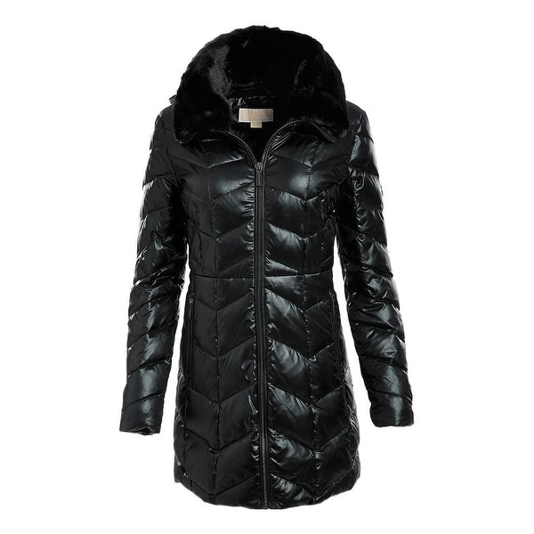 michael kors zip quilted puffer jacket