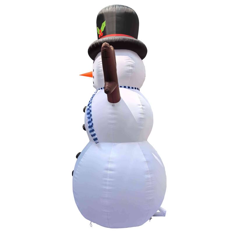 Lighted Inflatable Snowman Outdoor Commerical Christmas Decoration - 20' - White