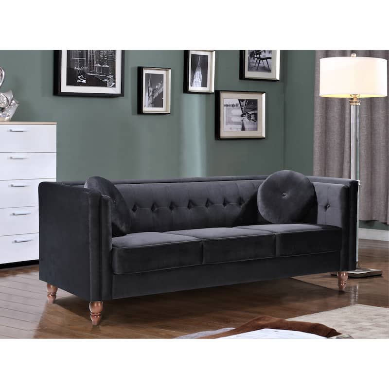 Angie Classic Kittleson Chesterfield Sofa - Black