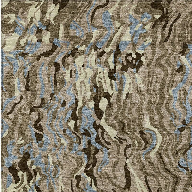HomeRoots Abstract Transitional Rectangle Outdoor Rug