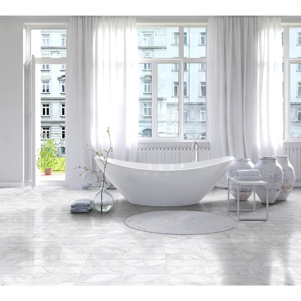 Pale Gray Marble 3" x 9" Polished Tile