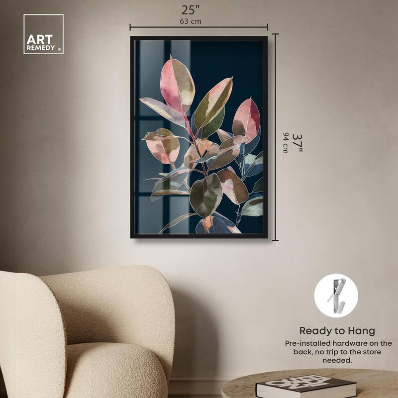 Fuchsia Frond I Shadowbox by Art Remedy