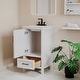 preview thumbnail 9 of 7, 18-Inch Bathroom Vanity Cabinet - Modern White Storage Unit with Door and Drawer, Ideal for Small Spaces - 18*16*35inch