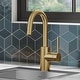 preview thumbnail 61 of 124, Kraus Oletto Single Handle 1-Hole Kitchen Bar Faucet KPF-2600 - 12 1/4" Height - BB - Brushed Brass