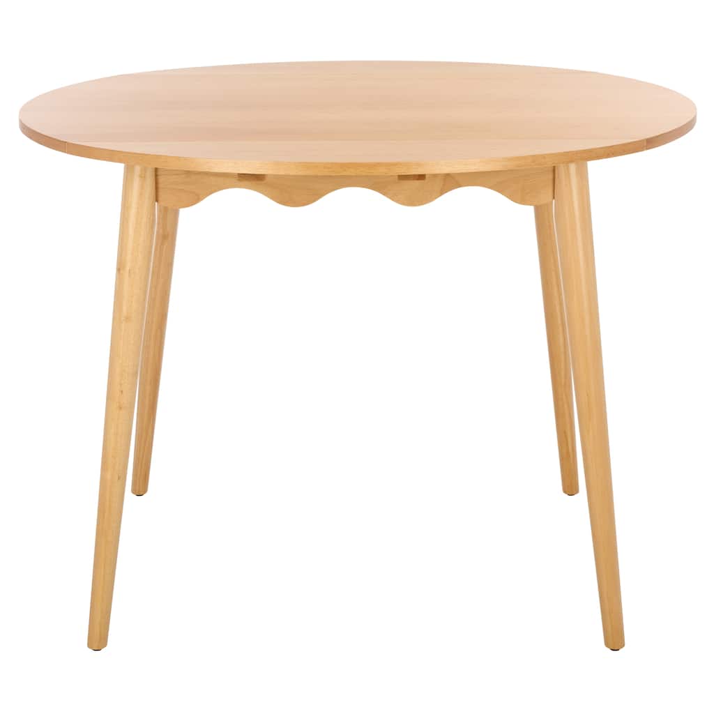 SAFAVIEH Home Roma Round Drop Leaf Scallop Table - 42"W x 42"D x 30"H