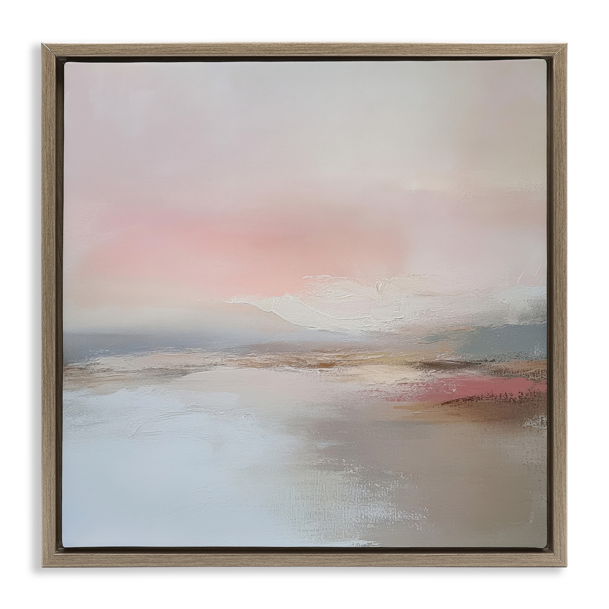 Stupell Muted Landscape Distant Horizon Framed Floater Canvas Wall Art Design By Petal Prints Design