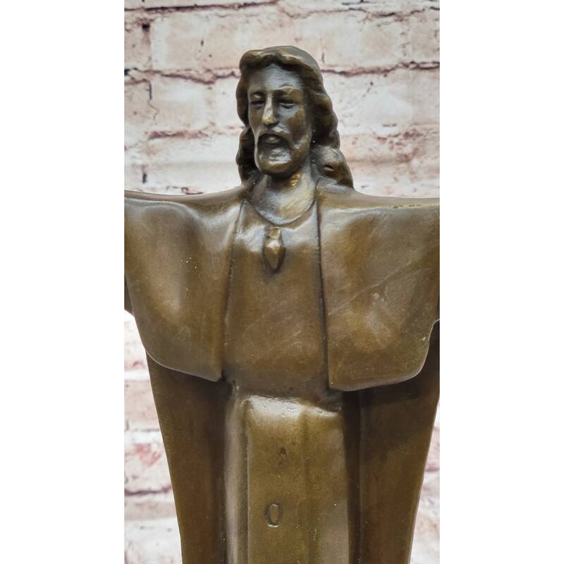 Jesus Christ The Redeemer Rio De Janeiro Brazil Statue Sculpture Figure Figurine 12 Inches X 8 Inches
