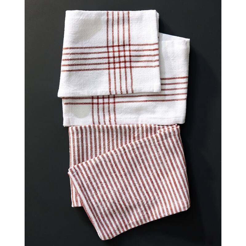 Cotton Tea Towels- Set of 2 - Red