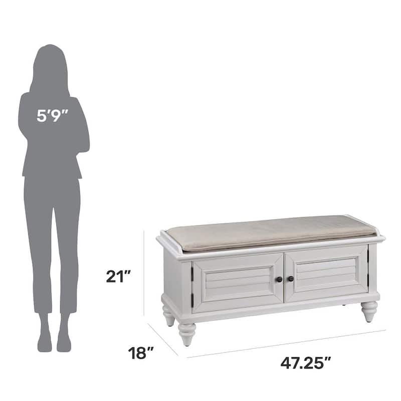 Bermuda Upholstered Storage Bench by Homestyles