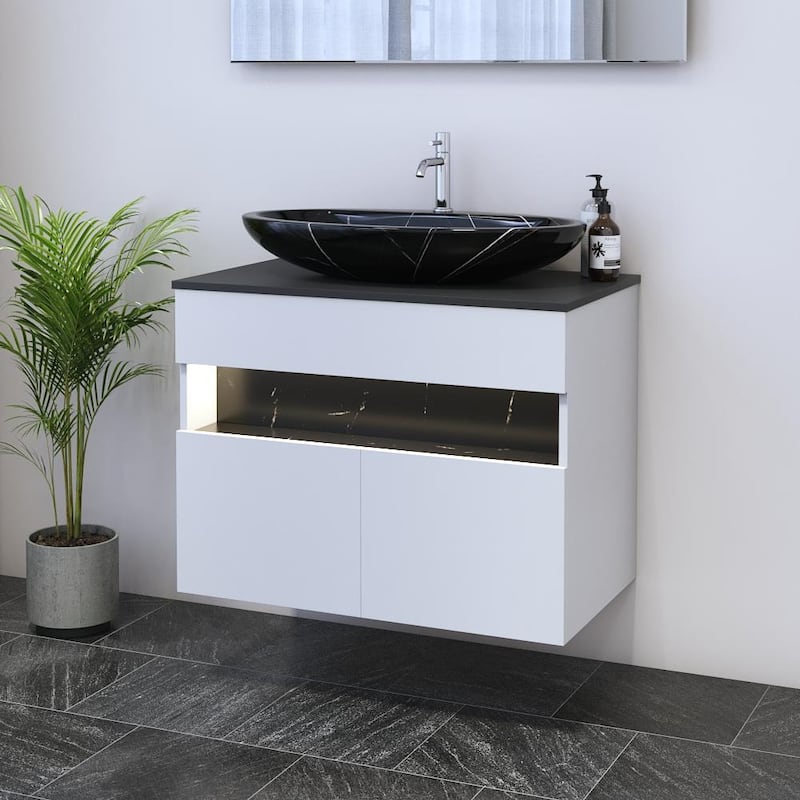 Laguna 2D 80 Floating Bathroom Vanity (32" Width)