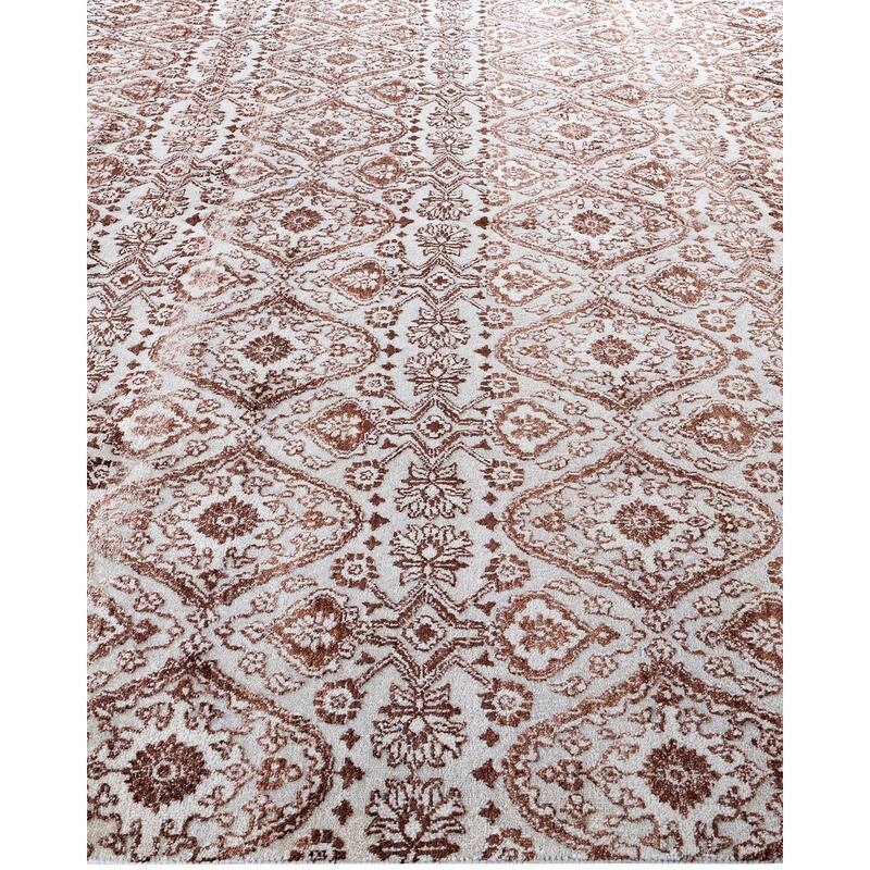 Ikat One-of-a-Kind Hand-Knotted Area Rug, Gray - 8' 0" x 10' 0"