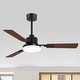 preview thumbnail 16 of 93, 48"/52"/60"/72" Modern Black LED Ceiling Fan with Light Remote (3/5/6/8/12 Reversible Blades)