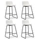 preview thumbnail 28 of 49, LUE BONA Modern Faux Leather Metal Frame Counter Height Bar Stools (Set of 4)