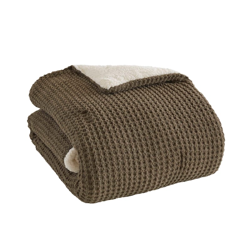 Madison Park Riordan Waffle Knit Chenille Comforter Set