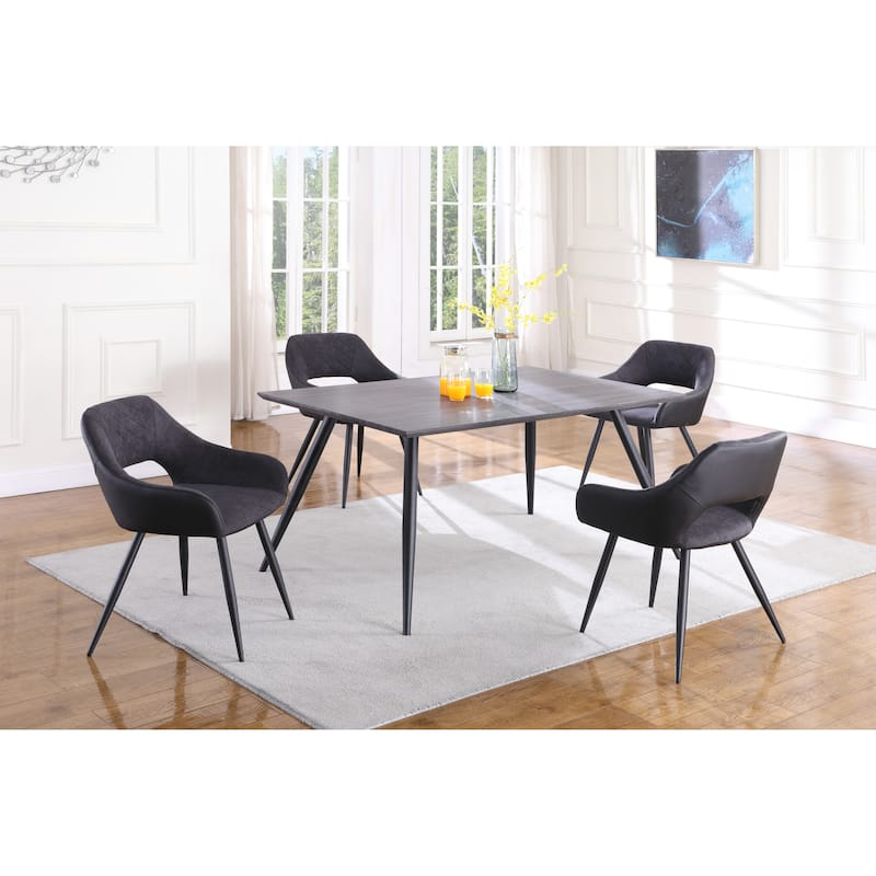 Somette Henry Dark Laminate Wooden Dining Table - 35" x 59"