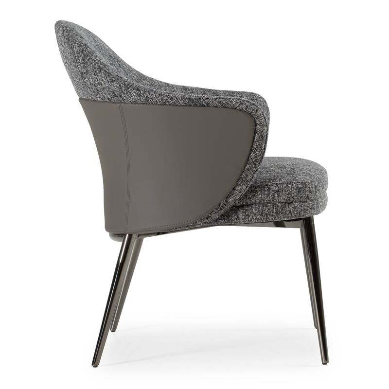 Modrest Cora Modern Grey Fabric & Leatherette Dining Chair