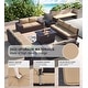 preview thumbnail 109 of 125, Kullavik 13 Pieces Outdoor Patio Furniture Set with Fire Pit Table w/ Wide Armrests