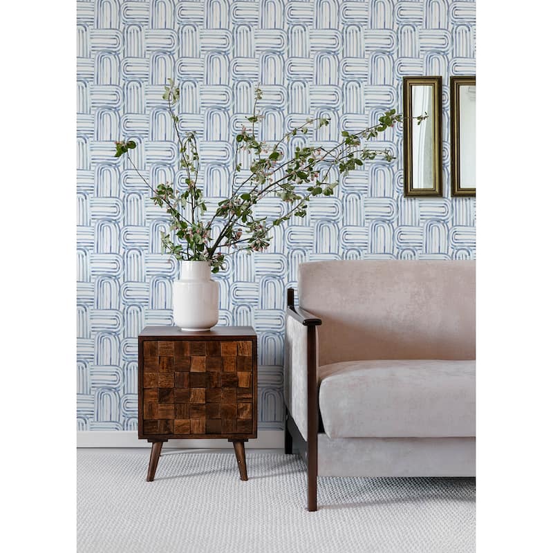 A-Street Prints Lolly Blue Arches Wallpaper