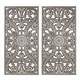 preview thumbnail 38 of 55, Madison Park Botanical Panel Distressed Carved Wood Wall Decor (Set of 2)