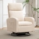preview thumbnail 57 of 84, HOMYKA Swivel Glider Rocker Accent Chair for Nursery with Side Pocket Beige