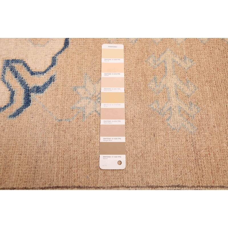 ECARPETGALLERY Hand-knotted Finest Ghazni Tan Wool Rug - 9'7 x 12'3
