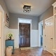 preview thumbnail 2 of 12, Industrial 3-Light Square Seeded Glass Cage Flush Mount Light 9.8in