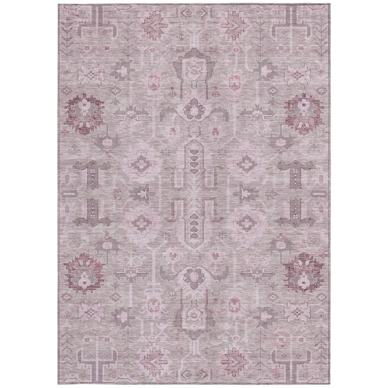 HomeRoots Oriental Traditional Rectangle Outdoor Rug