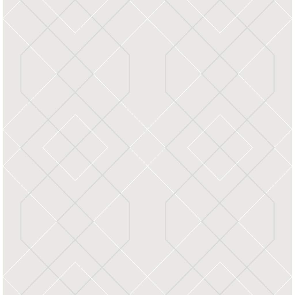 Scott Living Ballard Silver Geometric Wallpaper