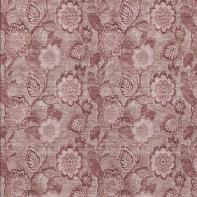 HomeRoots Floral Transitional Rectangle Outdoor Rug