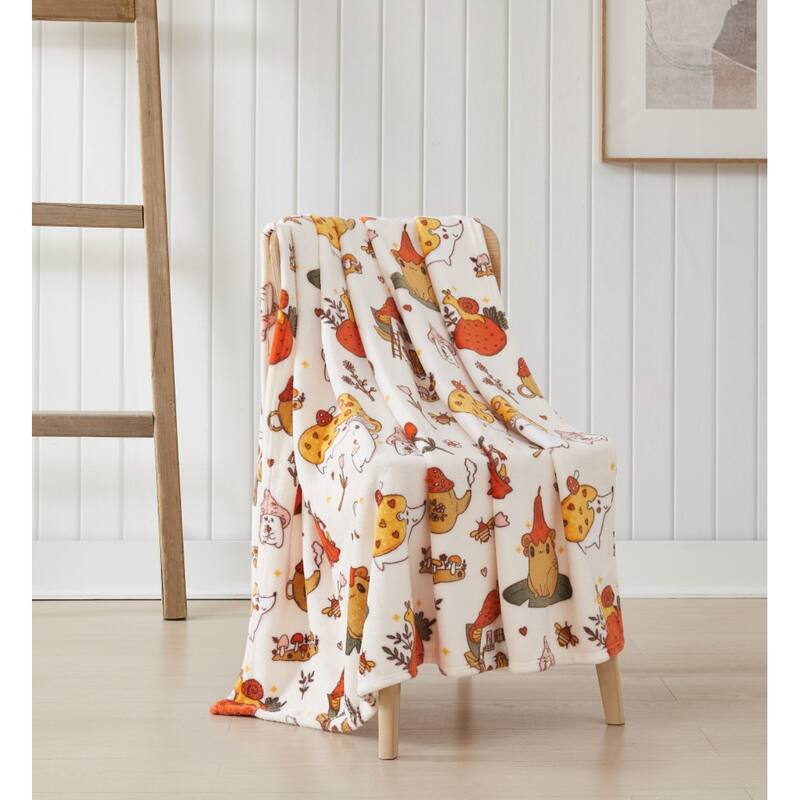 Avocados Beehive Leopard Novelty Plush Flannel Throws - Cottage