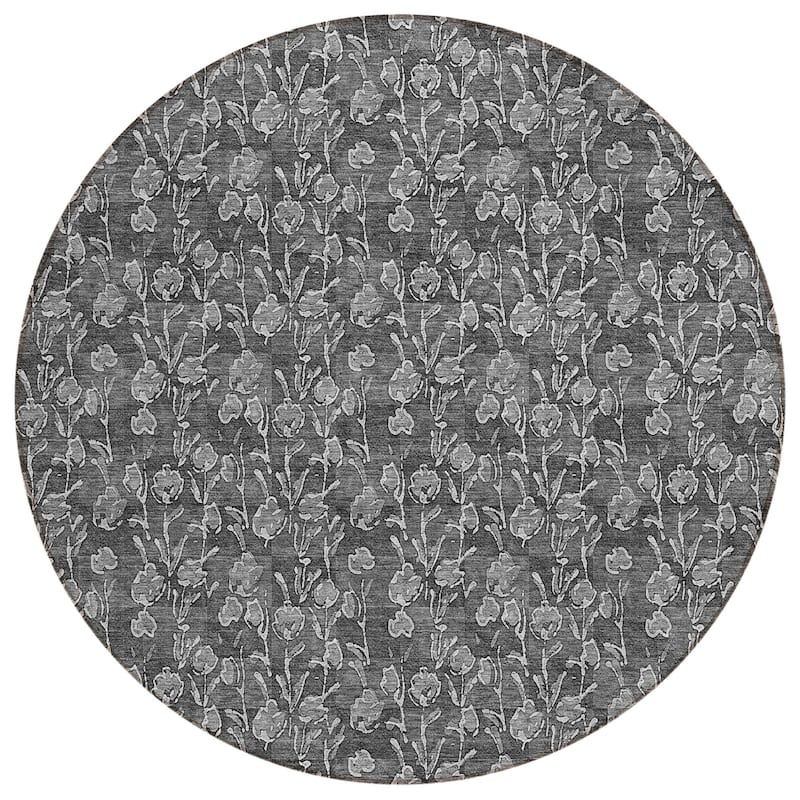 HomeRoots Floral Transitional Rectangle Outdoor Rug