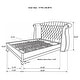 preview thumbnail 19 of 57, Barzini Upholstered Bedroom Set White with Wingback Headboard