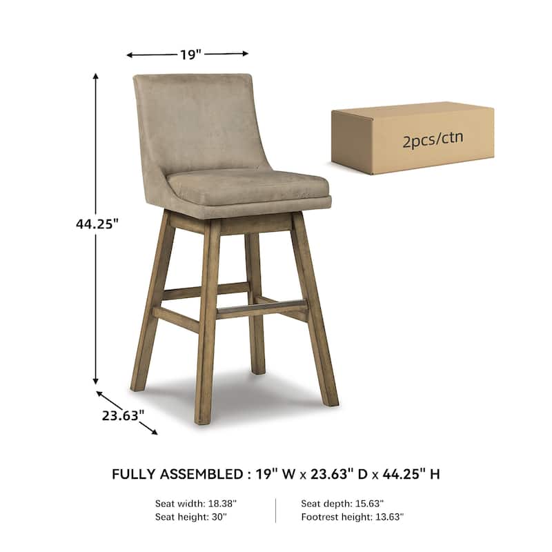 Tallenger Upholstered Swivel Stool (Set of 2)